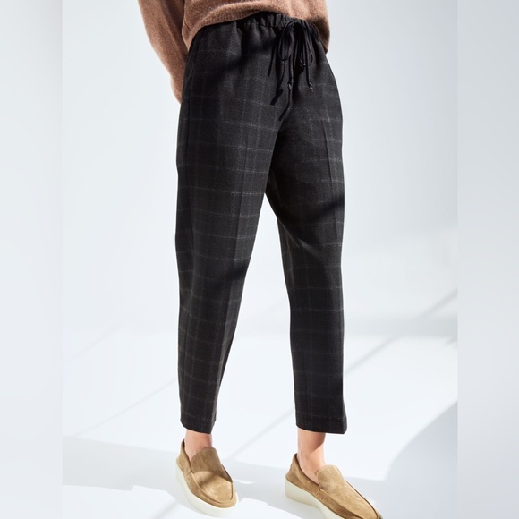 ARITZIA The Group BABATON Dark Gray Plaid Jimmy Trouser Pants Size XS - Picture 4 of 7